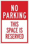 imagen de Brady B-555 Aluminio Rectángulo Cartel de información, restricción y permiso de estacionamiento Blanco - 12 pulg. Ancho x 18 pulg. Altura - 124335