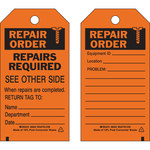 imagen de Brady 86569 Negro sobre naranja Poliéster Etiqueta de mantenimiento - Ancho 3 pulg. - Altura 5 3/4 pulg. - B-851