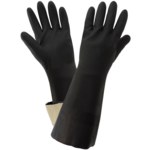 imagen de Global Glove FrogWear Negro Un tamaño único para todos Neopreno Apoyado Guantes resistentes a productos químicos - acabado Áspero - Longitud 15 pulg. - 816368-02744