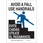 imagen de Brady B-401 Poliesterino de alto impacto Rectángulo Cartel de sensibilización de seguridad Blanco - 10 pulg. Ancho x 14 pulg. Altura - Idioma Inglés/Español - 124029