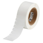 imagen de Brady THT-122-461-3 Rollo de etiquetas troqueladas para impresoras - 0.75 pulg. x 1/2 pulg. - Poliéster - Transparente/Blanco - B-461