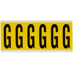 imagen de Brady 3450-G Etiqueta en forma de letra - G - Negro sobre amarillo - 1 1/2 pulg. x 3 1/2 pulg. - B-498