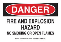 imagen de Brady B-555 Aluminio Rectángulo Cartel de advertencia de explosivos Blanco - 10 pulg. Ancho x 7 pulg. Altura - 128124