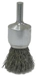imagen de Weiler Carbon Steel Cup Brush - Shank Attachment - 3/4 in Diameter - 0.014 in Bristle Diameter - Package Type: Display - 36046