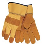 imagen de Tillman 1500YPP Brown Large Split Cowhide Canvas/Leather Work Gloves - Leather Palm & Fingers Coating - 9 in Length - Smooth Finish - 1500YPPB
