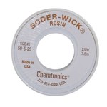 imagen de Chemtronics Soder-Wick #50 Rosin Flux Core Desoldering Braid - Brown - 0.145 in x 25 ft