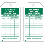 imagen de Brady 86437 Verde sobre blanco Poliéster/papel Etiqueta de lavado de ojos - Ancho 3 pulg. - Altura 5 3/4 pulg. - B-837