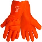 imagen de Global Glove FrogWear 8660HV Naranja Grande PVC Guante resistente a productos químicos - acabado Áspero - Longitud 14 pulg. - 8660HV LG