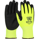 imagen de PIP Barracuda HVG713SNFPP Hi-Vis Yellow Large HPPE Cut-Resistant Gloves - Reinforced Thumb - ANSI A4 Cut Resistance - Nitrile Palm & Fingers Coating - HVG713SNFPP/L