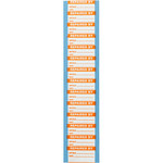 imagen de Brady WOX-31 Orange on White Polyester Maintenance Label - 1 1/2 in Width - 5/8 in Height - B-619