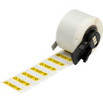 imagen de Brady PTLSL-17-473 Rollo de etiquetas troqueladas para impresoras - 1 pulg. x 1/2 pulg. - Poliéster - Negro sobre amarillo - B-473