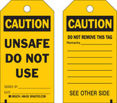 imagen de Brady 86549 Negro sobre amarillo Poliéster Etiqueta de seguridad del equipo - Ancho 3 pulg. - Altura 5 3/4 pulg. - B-851