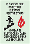 imagen de Brady Bradyglo B-324 Poliéster Rectángulo Cartel en caso de incendio Blanco - 7 pulg. Ancho x 10 pulg. Altura - Idioma Inglés/Español - 90555