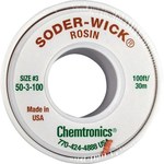 imagen de Chemtronics Soder-Wick #50 Rosin Flux Core Desoldering Braid - Green - 0.08 in x 100 ft