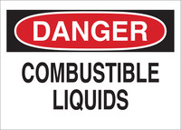 imagen de Brady B-302 Poliéster Rectángulo Cartel de material inflamable Blanco - 10 pulg. Ancho x 7 pulg. Altura - Laminado - 84361