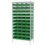 imagen de Akro-mils Shelfmax Sistema de estantería fijo AWS183630158 - Acero - 12 estantes - 48 gavetas - AWS183630158 GREEN