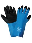 imagen de Global Glove FrogWear 2360 Azul/Negro Grande PVC/Nitrilo Guantes resistentes a productos químicos - Longitud 12 pulg. - 2360 lg
