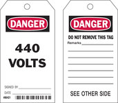 imagen de Brady 86421 Negro/Rojo sobre blanco Poliéster/papel Etiqueta de seguridad del equipo - Ancho 3 pulg. - Altura 5 3/4 pulg. - B-837
