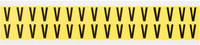 imagen de Brady 3420-V Etiqueta en forma de letra - V - Negro sobre amarillo - 9/16 pulg. x 3/4 pulg. - B-498