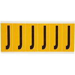 imagen de Brady 1550-J Etiqueta en forma de letra - J - Negro sobre amarillo - 1 1/2 pulg. x 3 1/2 pulg. - B-946