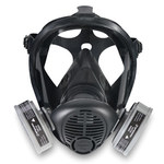 imagen de Sperian Survivair Opti-Fit Serie T Máscara completa 758000 - tamaño Pequeño - Negro - Silicón - 5 puntos suspensión - 002793