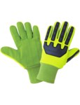 imagen de Global Glove Cotton Corded with Impact Protection Verde Talla única Algodón/Poliéster Guantes de trabajo - c19gcpb