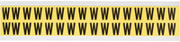 imagen de Brady 3420-W Etiqueta en forma de letra - W - Negro sobre amarillo - 9/16 pulg. x 3/4 pulg. - B-498