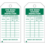 imagen de Brady 86674 Verde sobre blanco Cartulina Etiqueta de lavado de ojos - Ancho 3 pulg. - Altura 5 3/4 pulg. - B-853
