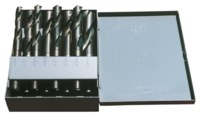 imagen de Chicago-Latrobe 190 Reduced Shank Drill Set 69857 - Right Hand Cut - Radial 118° Point - Steam Oxide Finish - Spiral Flute - High-Speed Steel