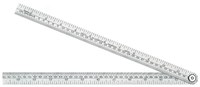 imagen de Starrett Acero Regla plegable de acero con medición de la circunferencia - longitud de 24 pulg. - ancho de 3/4 pulg. - espesor de 1/32 pulg. - 471