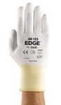 imagen de Ansell Edge 48-125 White 6 Knit Work Gloves - Polyurethane Palm & Fingers Coating - 48-125 6