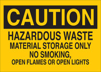 imagen de Brady B-401 Poliestireno Rectángulo Letrero de material peligroso Amarillo - 10 pulg. Ancho x 7 pulg. Altura - 22707