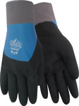 imagen de Red Steer Chilly Grip A323 Black/Blue Large Acrylic Work Gloves - PVC Palm & Over Knuckles Coating - A323-L