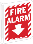 imagen de Brady B-450 Polietileno Rectángulo Cartel de alarma de incendios Rojo - 9 pulg. Ancho x 12 pulg. Altura - 70997