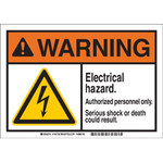imagen de Brady B-869 Plástico encapsulado Rectángulo Cartel de seguridad eléctrica Blanco - 10 pulg. Ancho x 7 pulg. Altura - 145738