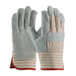imagen de PIP 85-7512C Gray/Red Split Cowhide Leather Work Gloves - Wing Thumb - 9.5 in Length