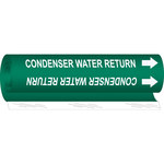 imagen de Brady 178482 Marcador de tubería de envoltura - 0.375 pulg. to 0.5 pulg. - Agua - Poliéster - Blanco sobre verde - B-689