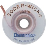 imagen de Chemtronics Soder-Wick #50 Trenza de desoldadura de núcleo de fundente de colofonia - Amarillo - 0.06 pulg. x 500 pies