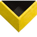 imagen de Wearwell Tapete antifatiga 222.2.5x32x39BYL - 32 pulg. x 39 pulg. - Caucho - Cerdas - Negro/Amarillo - 29019