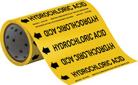 imagen de Brady 41557 Marcador de tubería autoadhesivo - Vinilo - Negro sobre amarillo - B-946