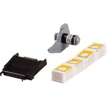 imagen de Brady M710 M7-167-593-YL Etiquetas para impresora con panel en relieve - 1.2 pulg. x 1.5 pulg. - Poliéster - Amarillo - B-593