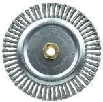 imagen de Weiler Dually 79800 Wheel Brush - 7 in Dia - Knotted - Stringer Bead Steel Bristle
