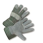 imagen de West Chester 500 Green/Pink Medium Split Cowhide Leather Work Gloves - Wing Thumb - 9.625 in Length - 500/M