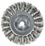 imagen de Weiler 13208 Wheel Brush - 3 in Dia - Knotted - Standard Twist Stainless Steel Bristle