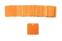 imagen de Brady 87618 Naranja Cuadrado Aluminio Etiqueta en blanco para válvula - Ancho 1 1/2 pulg. - Altura 1 1/2 pulg. - B-906