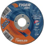 imagen de Weiler Tiger Zirc Disco de corte y esmerilado 58051 - 4-1/2 pulg - Zirconio - 30 - T