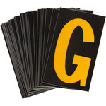 imagen de Bradylite 5890-G Etiqueta en forma de letra - G - Amarillo sobre negro - 1 3/8 pulg. x 1 7/8 pulg. - B-997