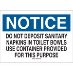 imagen de Brady B-302 Poliéster Rectángulo Letrero de higiene personal Blanco - 10 pulg. Ancho x 7 pulg. Altura - Laminado - 85610
