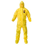 imagen de Ansell KleenGuard Overoles resistentes a productos químicos A70 00683 - tamaño Grande - Polietileno/polipropileno - Amarillo