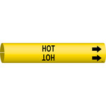 imagen de Bradysnap-On 4197-A Marcador de tubos - 3/4 pulg. to 1 3/8 pulg. - Plástico - Negro sobre amarillo - B-915